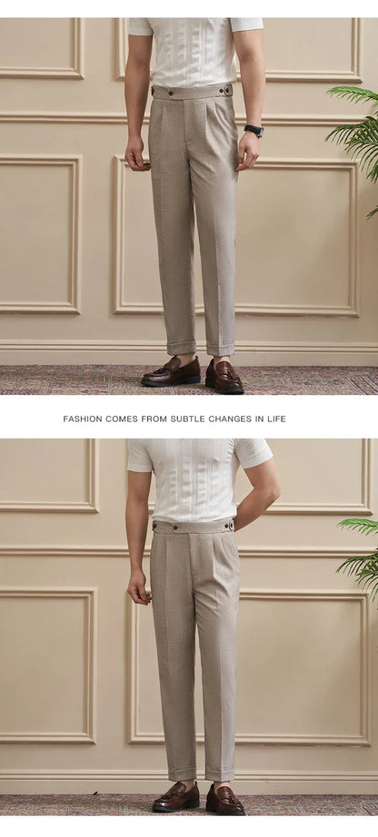 Neapolitan-Style Men‘s Cuffed Ankle Trousers | Slim Fit | Spring/Summer New Arrival