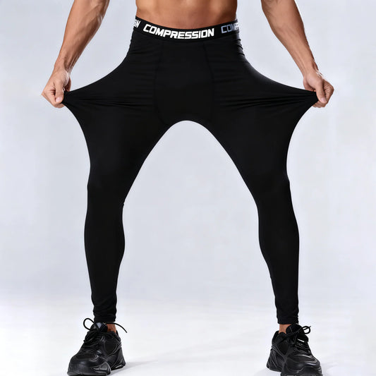 Men's Compression Leggings High Elastic Quick Dry Breathable Sports Base Layer for Gym Running Basketball Workout