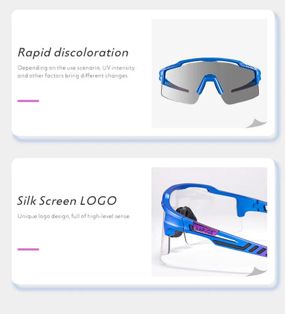 Photochromic Sunglasses UV400 Bike Bicycle Glasses Men's Blue Sports Woman Cycling Eyewear Outdoor MTB Glasses Bike Goggles