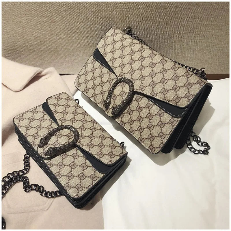 2025 New Trendy Fashion Dionysus Bag Vintage Print Mini Shoulder Crossbody Chain Bag for Women