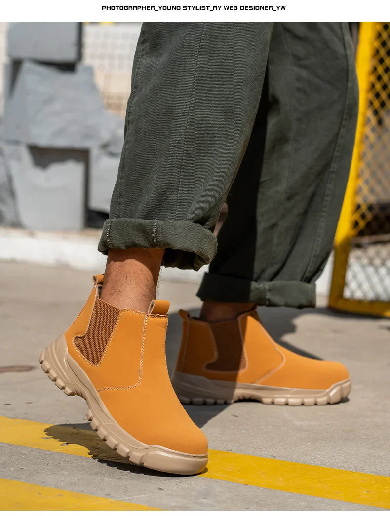 Easy Wear Safety Shoes for Men Steel Toe Work Shoes Puncture Proof Work Sneaker Male Protective Work Man Boots Safety Boots