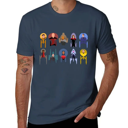 Trek ships & captains T-Shirt hippie clothes summer top oversized anime figures mens tall t shirts