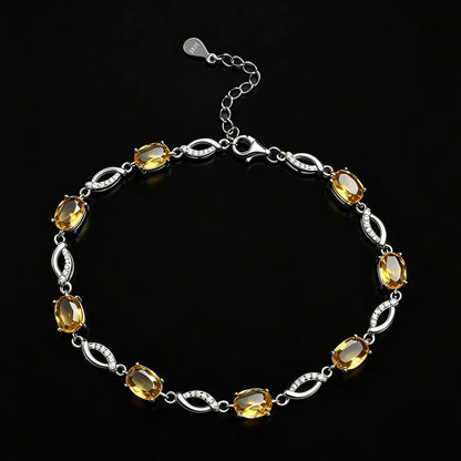 Zultanite Bracelet Sterling 925 Silver Oval Cut 5*7mm Created Sultanite Color Chance Fine Jewelry for Women Wedding Party Gift