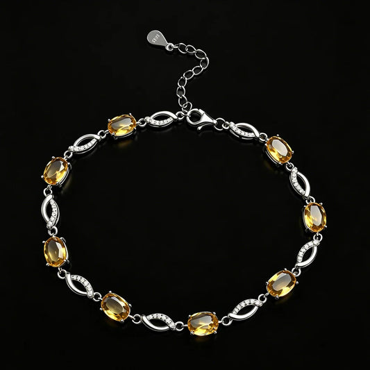 Zultanite Bracelet Sterling 925 Silver Oval Cut 5*7mm Created Sultanite Color Chance Fine Jewelry for Women Wedding Party Gift