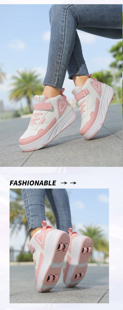 Children Roller Skate Shoes Kids Autumn Children Fashion Casual Sports Toy Birthday Gift Games Boys 4 Wheels Sneakers Girls
