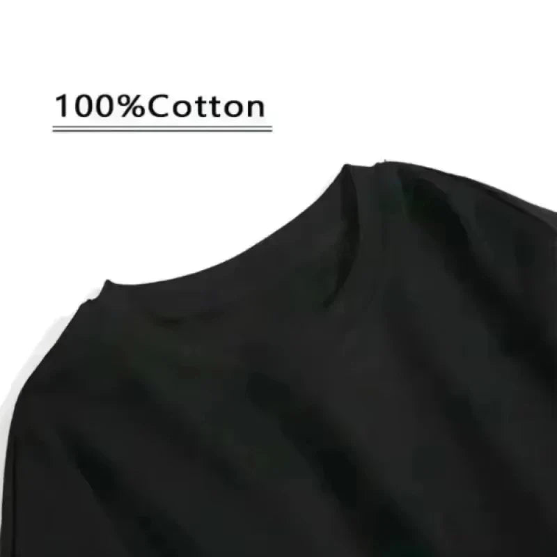 2026 summer Men'S 100% Cotton T-Shirt  Casual Short-SleeveRound Neck Retro comic style Versatile for Loose Y2K Harajuku shirt