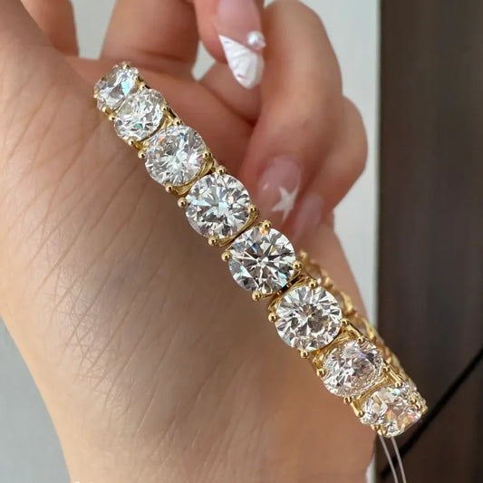 3/4/5mm Moissanite Tennis Bracelet for Women Man S925 Silver Plated 18k Gold Wedding Party Fine Jewelry with certificate