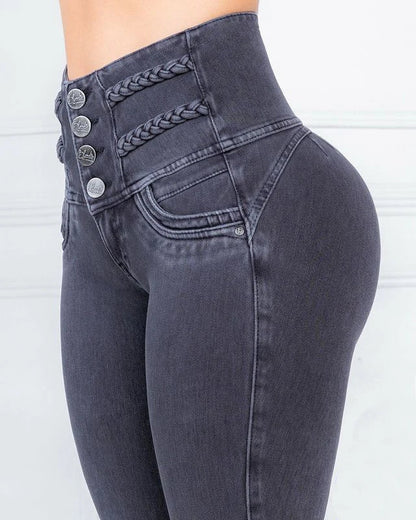 Sexy Skinny Jeans Women High Waist Peach Hip Elastic Denim Pants Women's Tight Feet Pencil Pants Beautiful Design 2023 Trousers