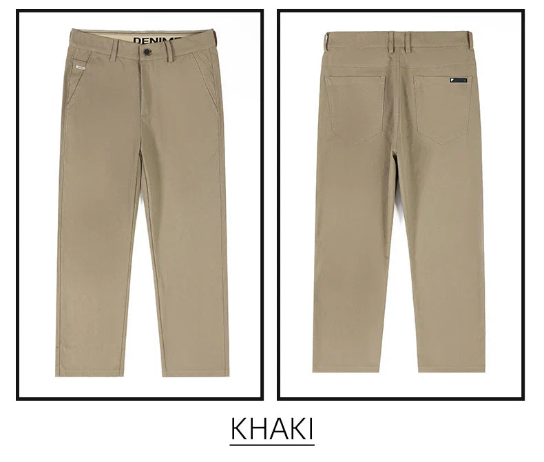 Men's Fashion Casual Straight Pants Baggy Classic Wide Leg Simple Trousers Loose Male Comfortable Soft Quality Pants
