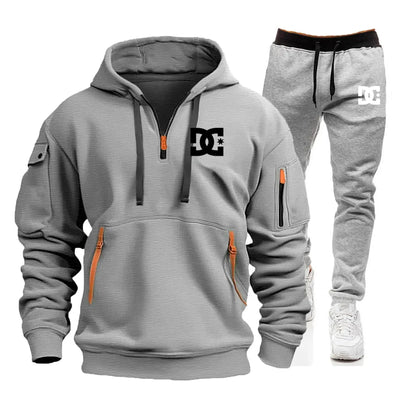 Men's hoodie sets for autumn and winter, featuring casual, fashionable, comfortable and personalized jogging suits and sport pan