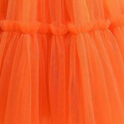 Baby Yellow Dress For Girls Kids Wedding Bridesmaid Dresses Toddler Tulle Birthday Princess Party Dress Infant Outfits Vestidos