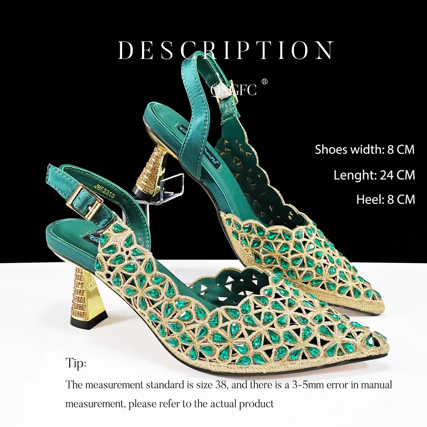 Italian Design Rhinestone-encrusted Sex Ladies Shoes And Special Bag High Heels And Heart Shape Gold Mini Bag