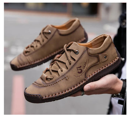 Men Leather Casual Shoes Outdoor Comfortable High Quality Fashion Soft Homme Classic Ankle Non-slip Flats Moccasin Trend