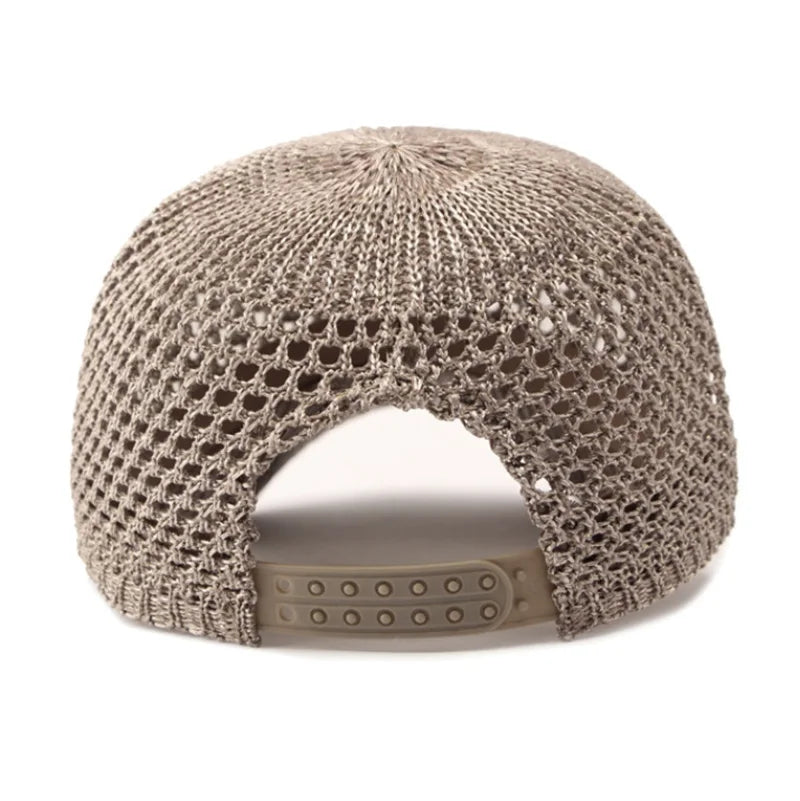 Summer solid color breathable baseball cap sports mesh hat outdoor sun hat