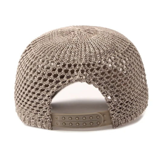 Summer solid color breathable baseball cap sports mesh hat outdoor sun hat