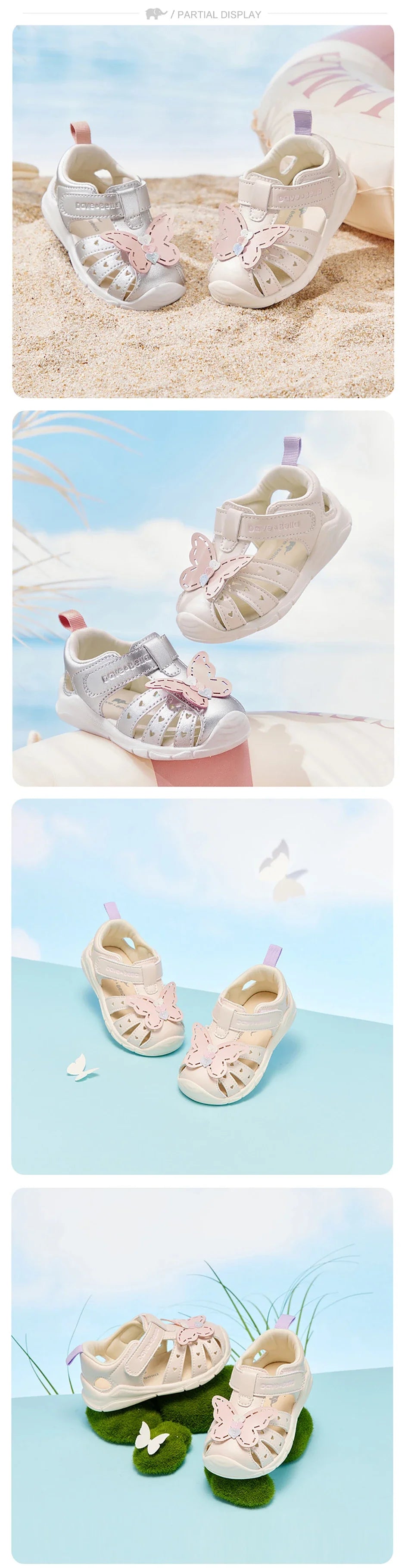Toddler Sandals Summer Baby Girls Casual Shoes First Walkers Cool Fashion Sweet Butterfly Outdoors Sandal DB2221277-A