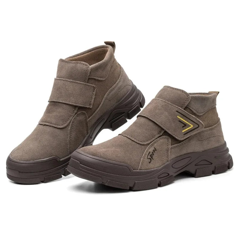 Construction Work Boots Anti-smash Anti-puncture Safety Shoes Men Steel Toe Boots Scald Proof Welding Boots Indestructible Shoes