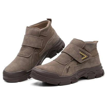 Construction Work Boots Anti-smash Anti-puncture Safety Shoes Men Steel Toe Boots Scald Proof Welding Boots Indestructible Shoes
