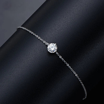 Real 6.5MM 1 Carat D Color Moissanite Bracelets For Women 100% 925 Sterling Silver Sparkling Wedding Party Fine Jewelry