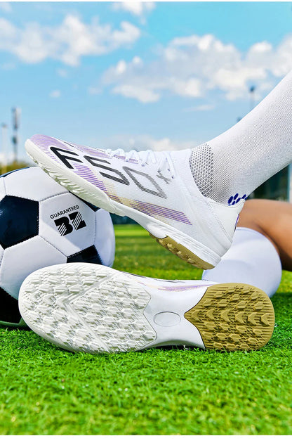 New Men Football Boots Match Cleats High-quality Futsal Indoor Sneakers Non-Slip Grass Soccer Shoes Hot-selling High-top Outdoor