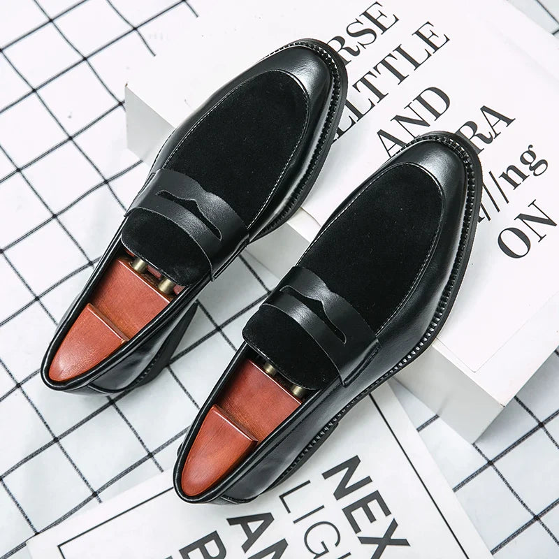 Mens Leather Designer Brand Casual Classic for Men Smile Breathable Office Loafers Formal Business Footwear Dress Shoes Flats 48