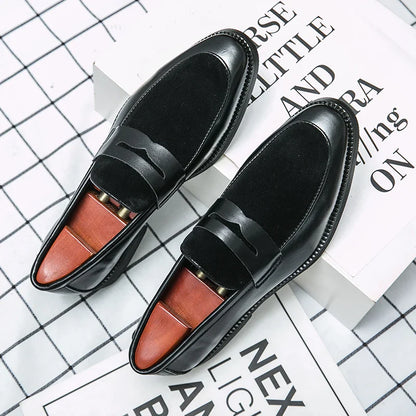Mens Leather Designer Brand Casual Classic for Men Smile Breathable Office Loafers Formal Business Footwear Dress Shoes Flats 48