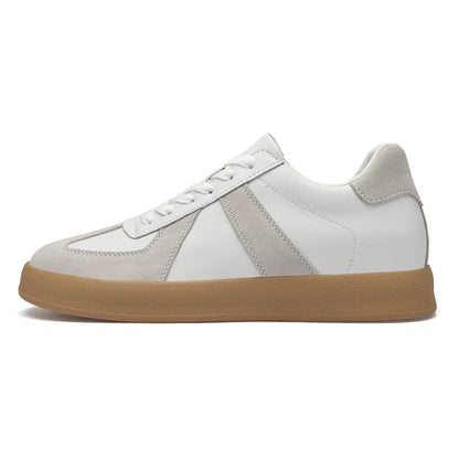 Invisible Height-Increasing Shoes 8cm German Training Shoes for Men, Summer Breathable Casual Sneakers, Genuine Leather Retro Versatile Forrest Gump Shoes 6cm