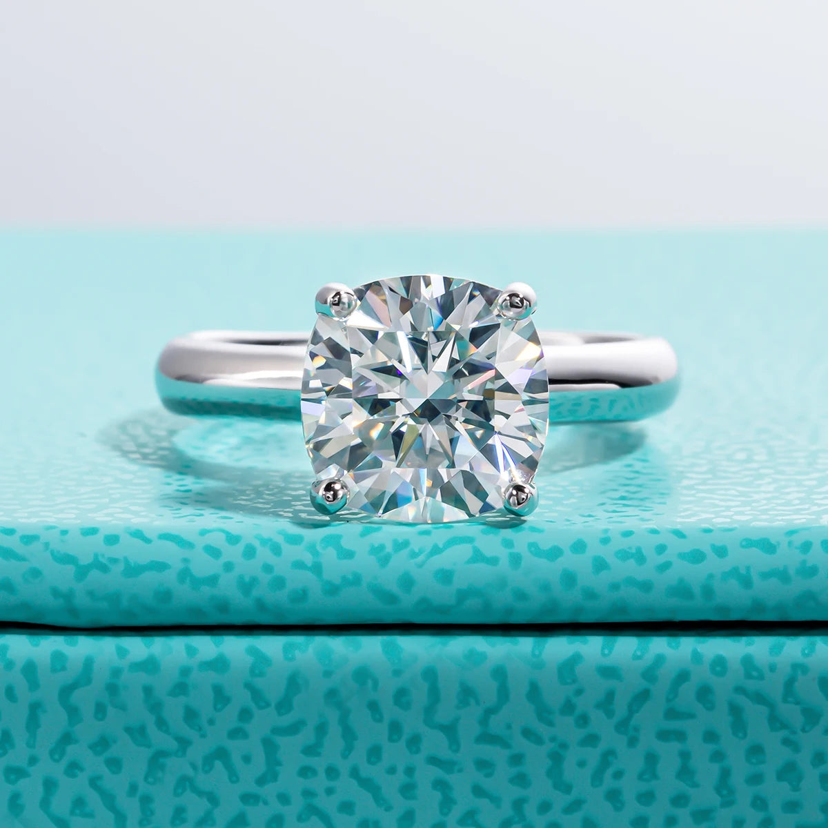 3.5ct D Color Cushion Cut Moissanite Engagement Wedding Ring 925 Sterling Silver Rings For Women Jewelry Wholesale