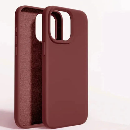 Luxury Liquid Silicone Phone Case For iPhone 15 13 12 11 14 Pro Max Bumper Cover 15 Plus Shockproof Protective Cases Accessories