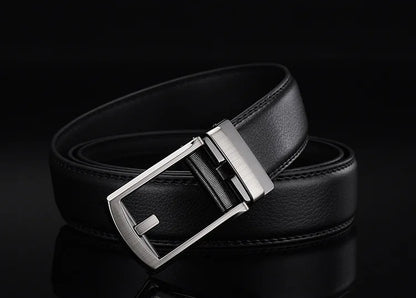 Men Belt High Quality Faux Leather Men's Belt Waist Strap for Male Automatic Buckle Belts for Men Alloy Buckle 3.1cm Black Brown