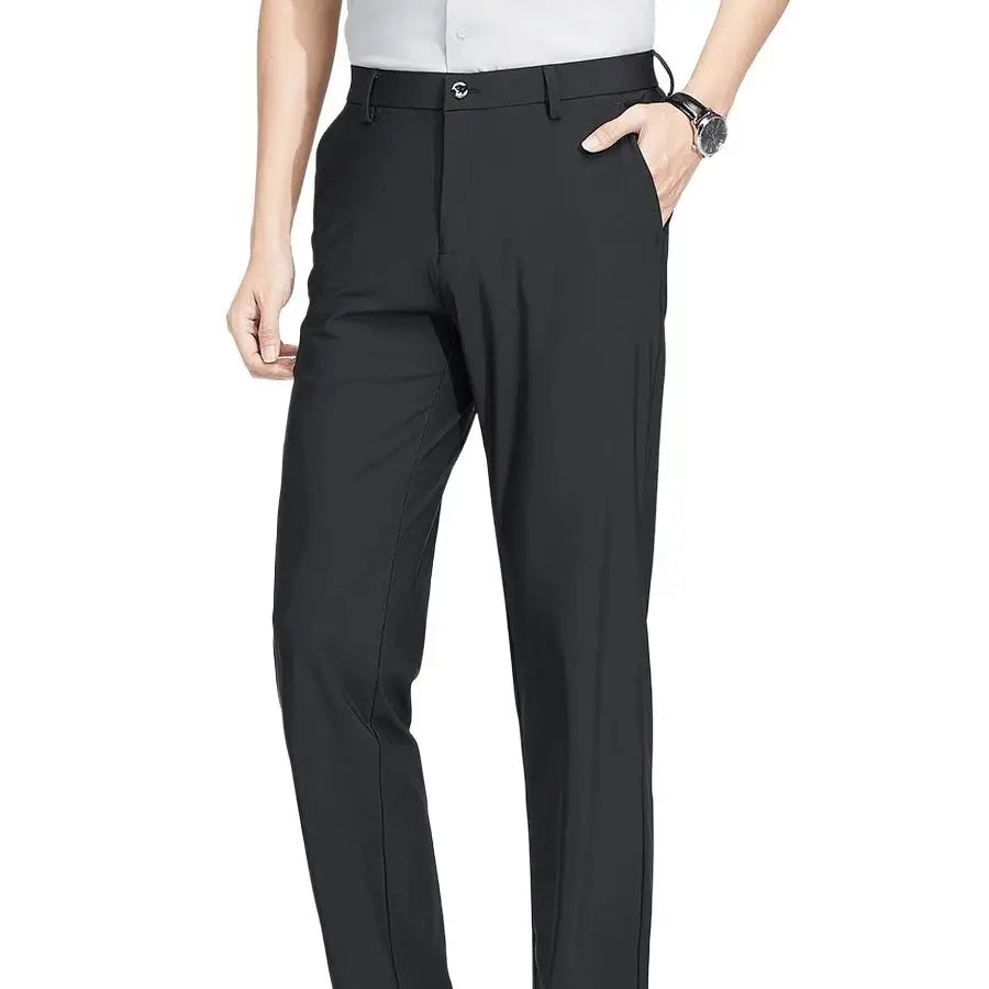 Men's 2-Pack Slim Fit Stretch Dress Pants - Navy Blue Business Casual Trousers, Wrinkle-Resistant Office Work Pants for Daily We