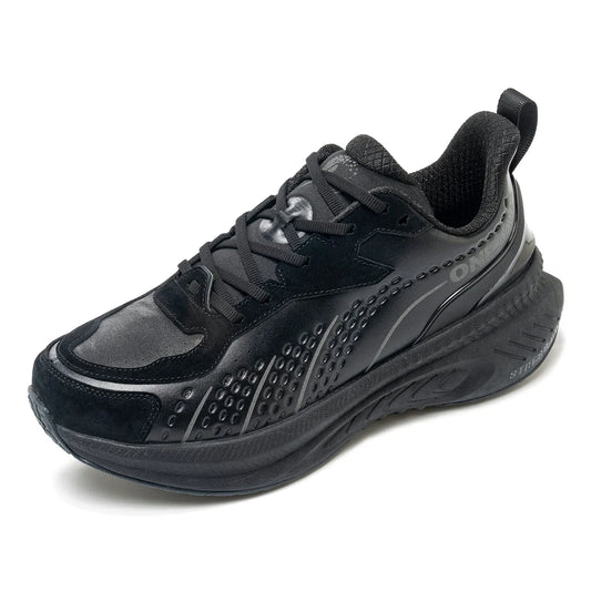 Sapatos de Corrida de Inverno para Homens Couro Quente Sapatos Esportivos Tênis de Treino de Corrida Feminino Resistentes ao Desgaste Preto Tênis de Caminhada