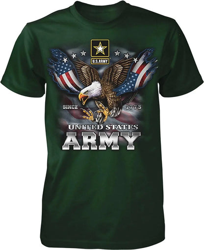 US Army Since 1775 Eagle USA American Flag Wings Men's T-Shirt wholesale cheap graphic t shirts 2024 streetwear t-shirts
