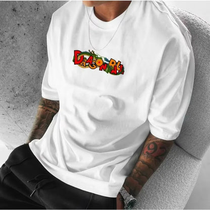 Collaboration T-Shirt 2025 Summer Loose Large Size Printing Street Casual Children's Parent-Child Top