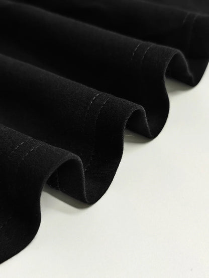 Wedding Black Dresses for Women Gold Button Clothes Asymmetrical 2025 Summer Woman Short Sleeves Party Maxi Dresses