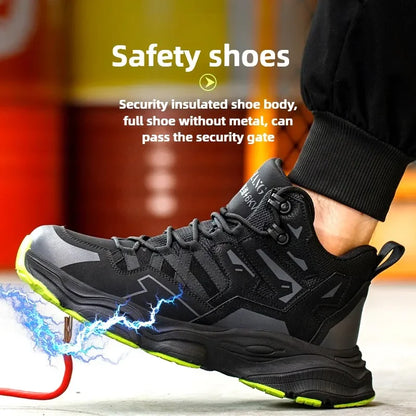 Work Sneakers Steel Toe Shoes Puncture-Proof Work Shoes Boots Fashion Indestructible Footwear Security Men Safety Shoes