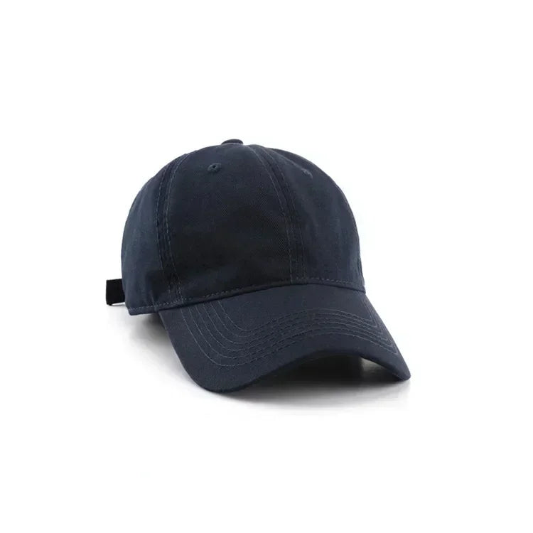 Simple Baseball Caps Spring Summer Sun Protective Caps Cotton Cloth Unisex Baseball Caps  Solid Color