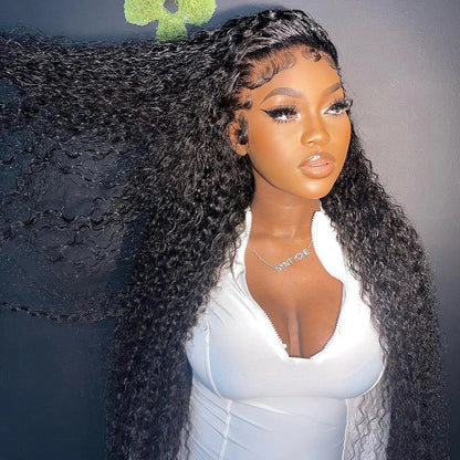 300% High Density Loose Deep Wave 40 46 50 Inch 13x6 13x4 HD Lace Frontal Human Hair Wig Brazilian 360 Full Curly Wigs For Women