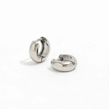 Jewelry Waterproof & Tarnish Free Minimalist PVD New Small Circle Huggie Stainless Steel Earring for Women