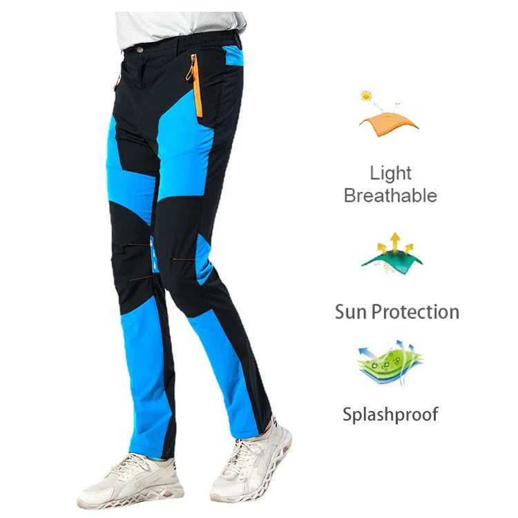 Men's Hiking Pants Summer ultra-thin, Breathable and cool Quick Dry Lightweight Cargo Work Golf Travel Pants with Zipper Pocket