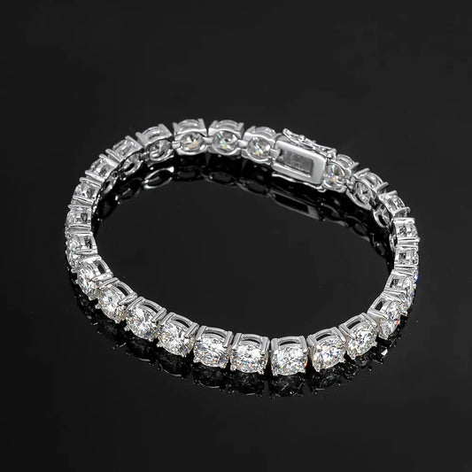6.5mm D Color Moissanite Tennis Bracelets 4 Prong Setting Classic Trendy Women Man Fine Jewelry s925 Sliver Bracelet