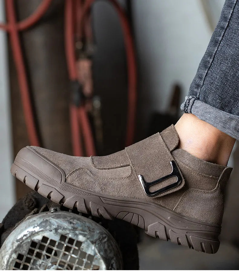 Men Work Safety Shoes Anti-Smashing Steel Toe Puncture Proof Boots Indestructible Work Shoes Construction Work Shoes For Man