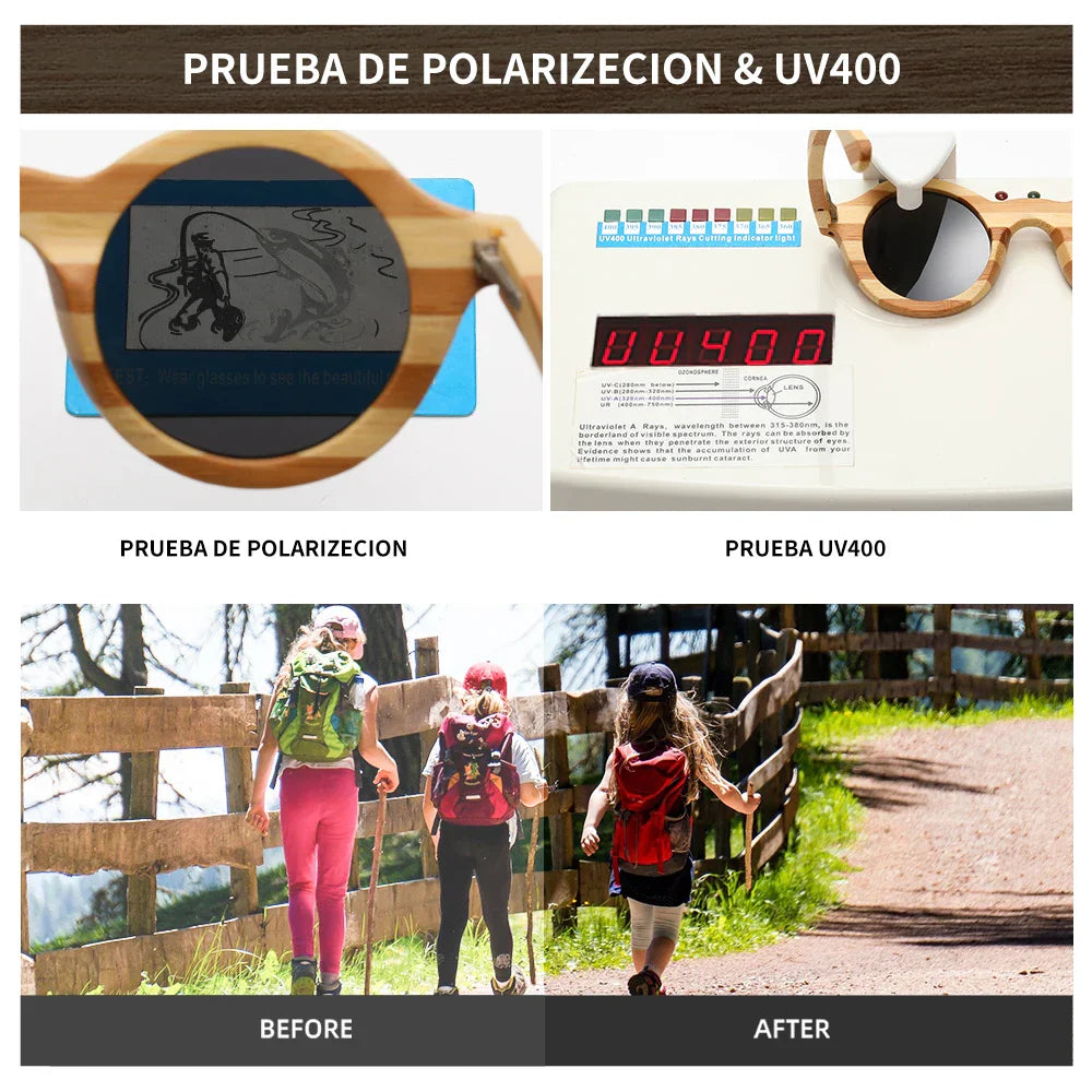 Natural Zebra Bamboo Wooden Aduit Sunglasses Handmade Polarized Glasses Mirror Coating Lenses Eyewear With Gift Box 8620C