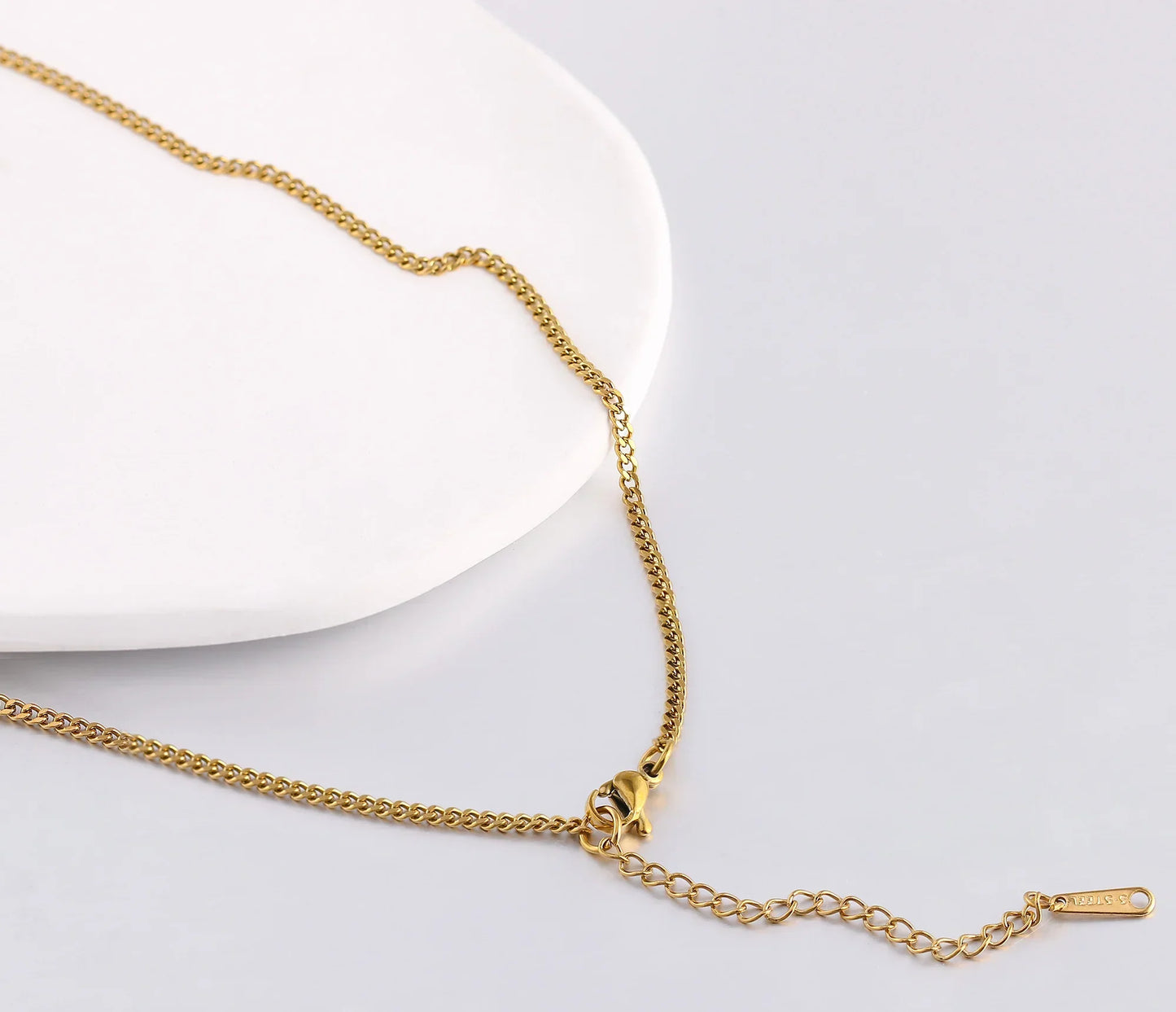 5Pcs/Lot Stainless Steel Bead Rope Link/Cuban/Paperclip Links Snake Chain Necklace Diy Women Jewelry 18K Gold Color Neck Chains