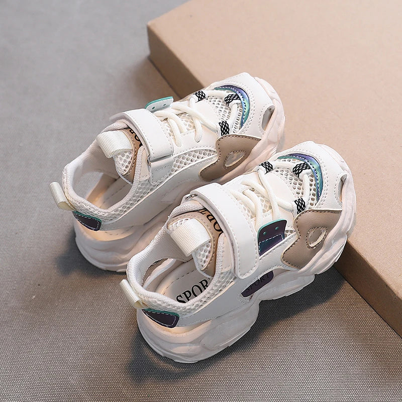 Kids Sports Sandals Fashion Classic 2025 Summer Boys Girls Beach Shoes Cut-outs Air Mesh Breathable Hollow Casual Fashion Sandal