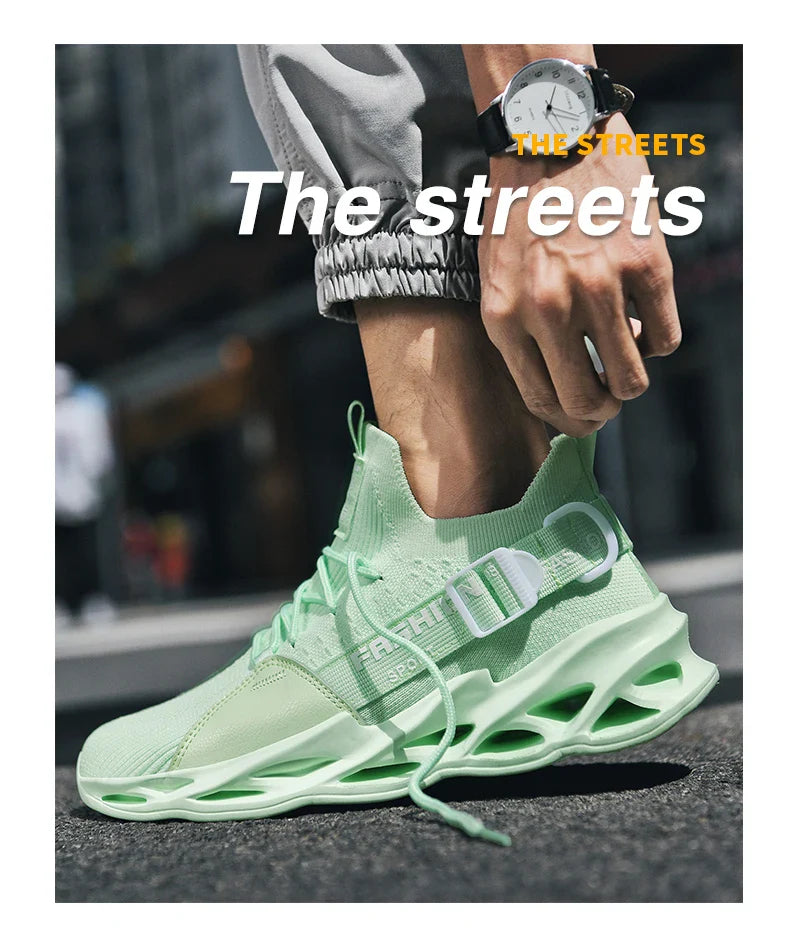 Tênis Masculino de Malha Respirável Casual Sapatos Masculinos Unissex Leve Macio Sola Grossa Buraco Sapatos de Casal Tênis Atlético Sapatos Femininos