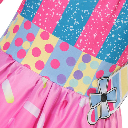 Children's Candy Dress Candy Princess Cosplay Costume Purim Carnival Party Fancy Dress Dress with Candy Hat Suit Prom Costume