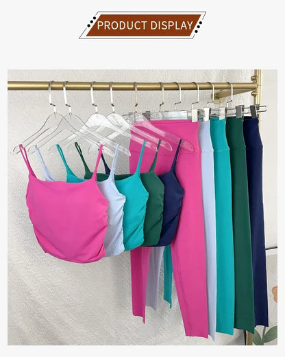 2 Piece Yoga Clothes Women's Tracksuit Athletic Wear Pilates Fitness Suit Gym Workout Push Up Clothes Sports Bra Leggings Suit