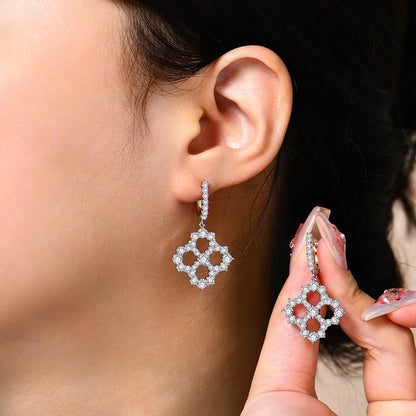Luxury 3.25CTW D Color Moissanite Drop Earrings for Women High Quality S925 Sterling Silver Engagement Wedding  Jewelry