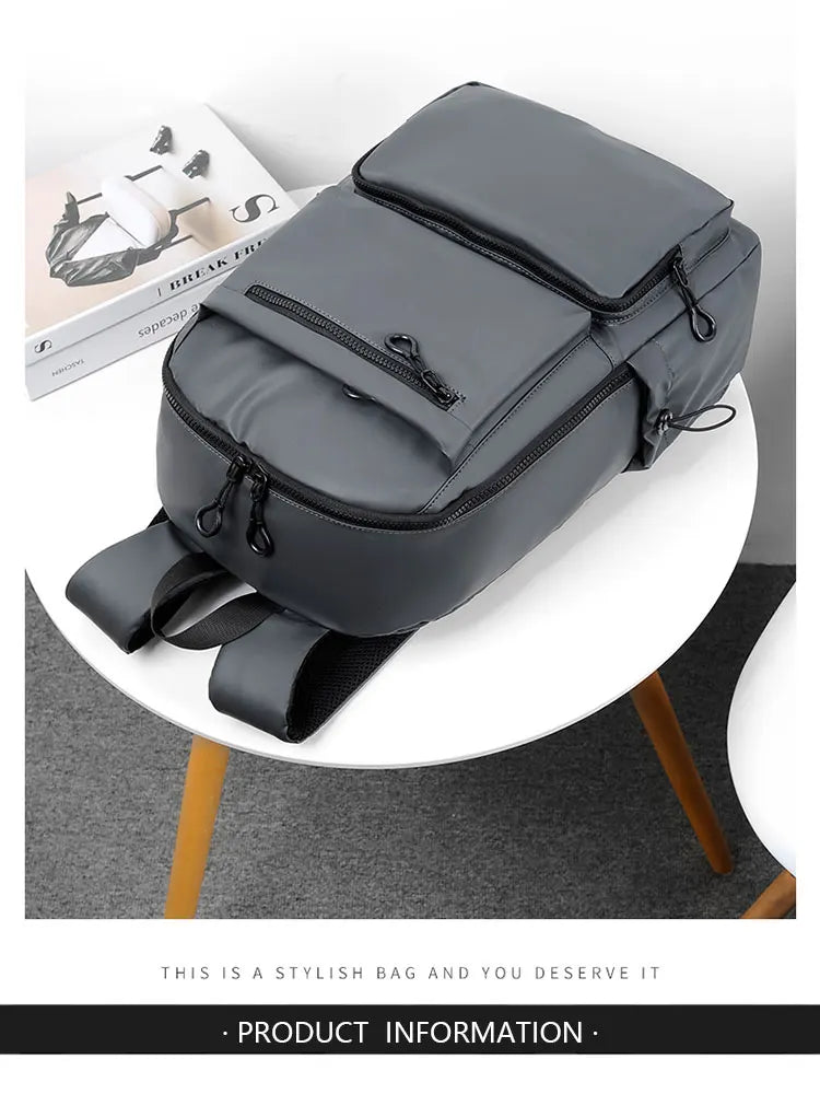 A 14 Inch Computer Backpack Large Capacity Simple Durable Men's Backpack Lightweight Men's Travel Backpack Student Schoolbag